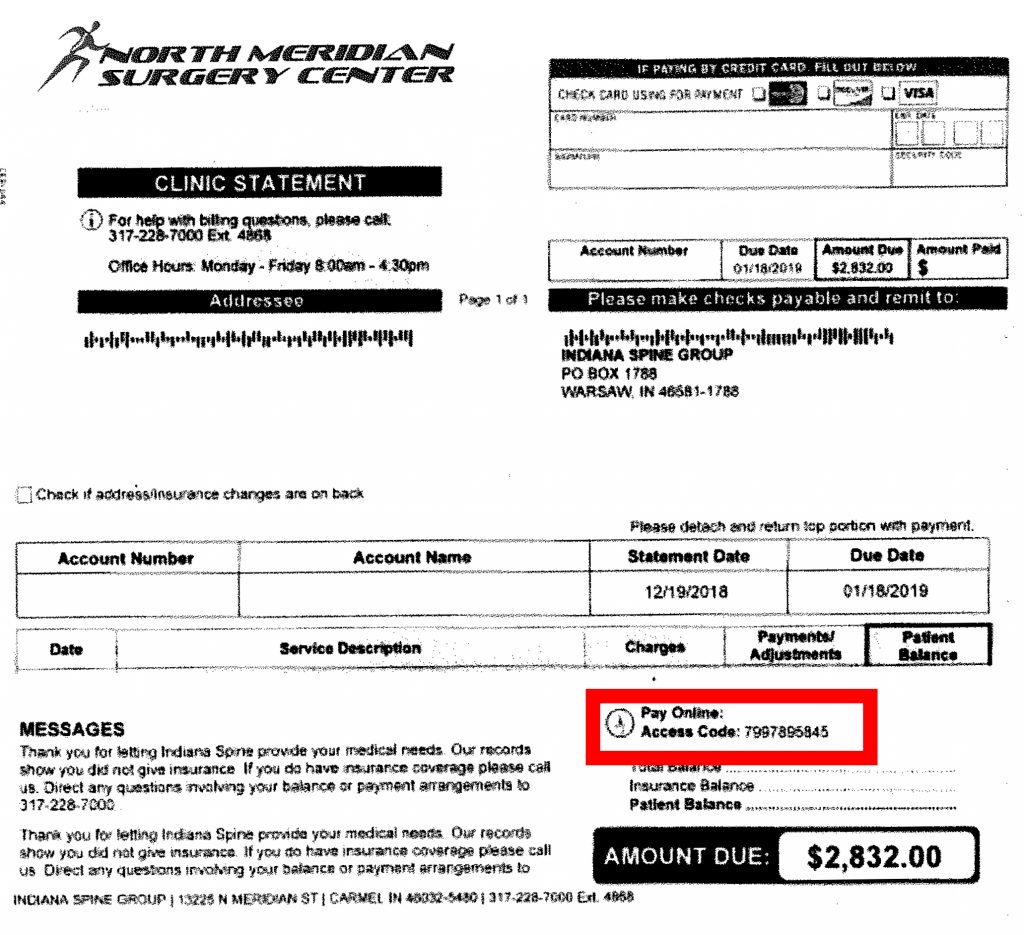 Pay Your Bill North Meridian Surgery Center